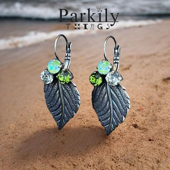 Handcrafted earrings with Swarovski crystal - Picture 1 of 6